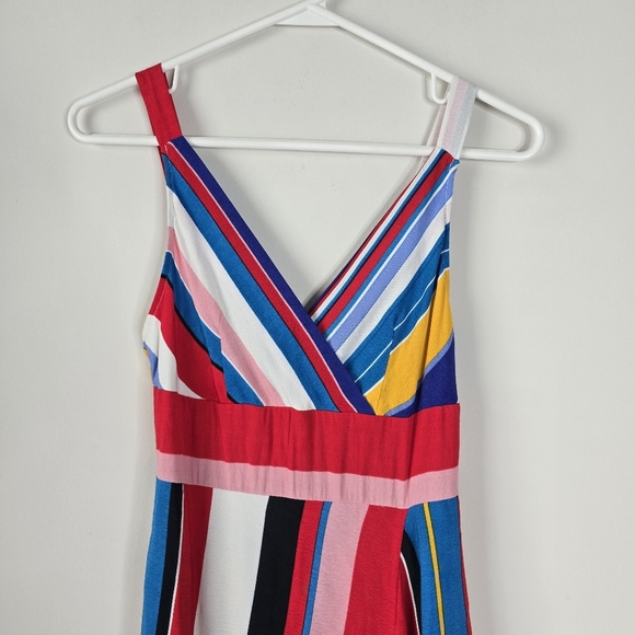 NWT Tracy Reese Anthropologie Arma Striped Slip Midi Sundress Size 0 70's Boho - Picture 4 of 14